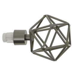 Embout tringle gun foncé Ø 28mm – Fermeture facile | MOBOIS
