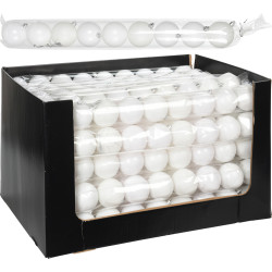 Boule de Noël en plastique Ø 6 cm blanche 9 pièces