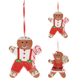 Bonhomme en pain d'épice à suspendre 12 cm