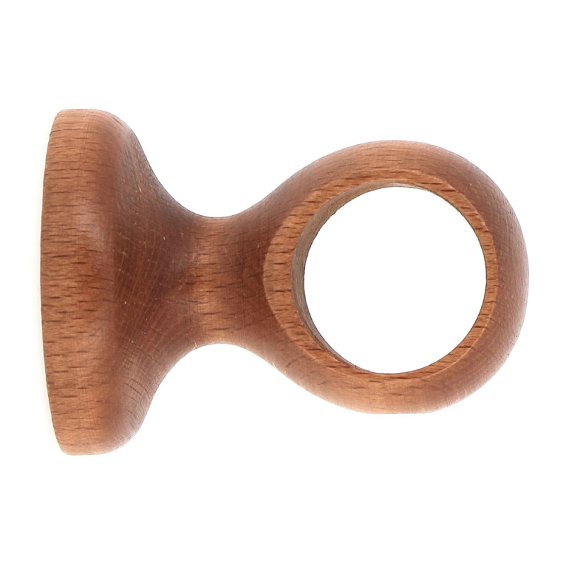 Support de tringle à il en bois merisier Ø 28 mm x 5 cm MOBOIS