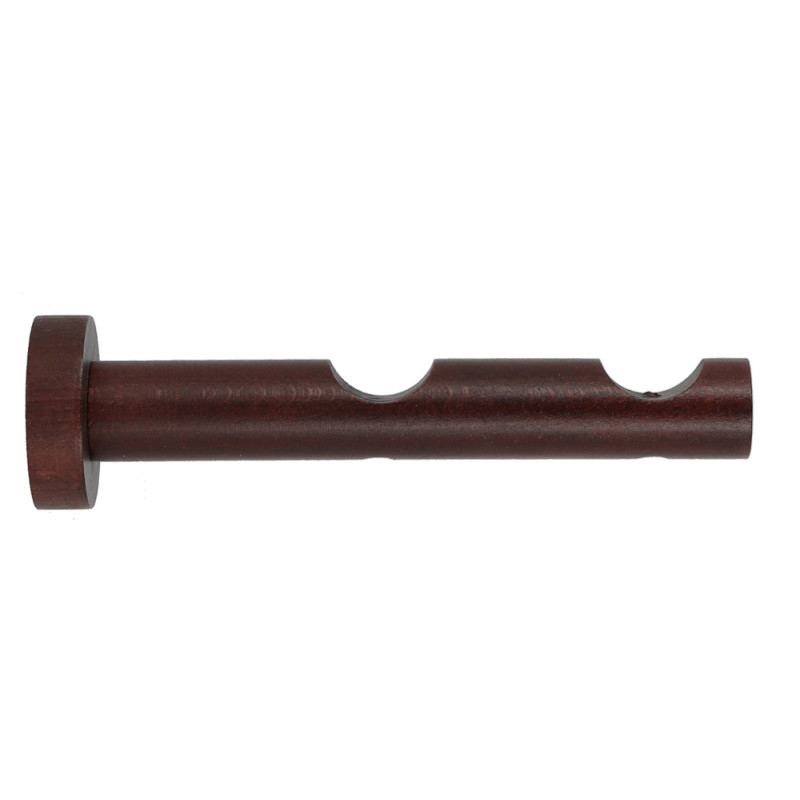 Support de tringle double en bois havane Ø 28 mm MOBOIS