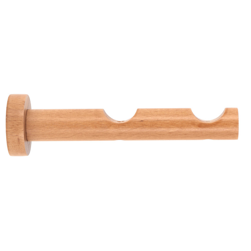 Support de tringle double en bois hêtre Ø 28 mm MOBOIS