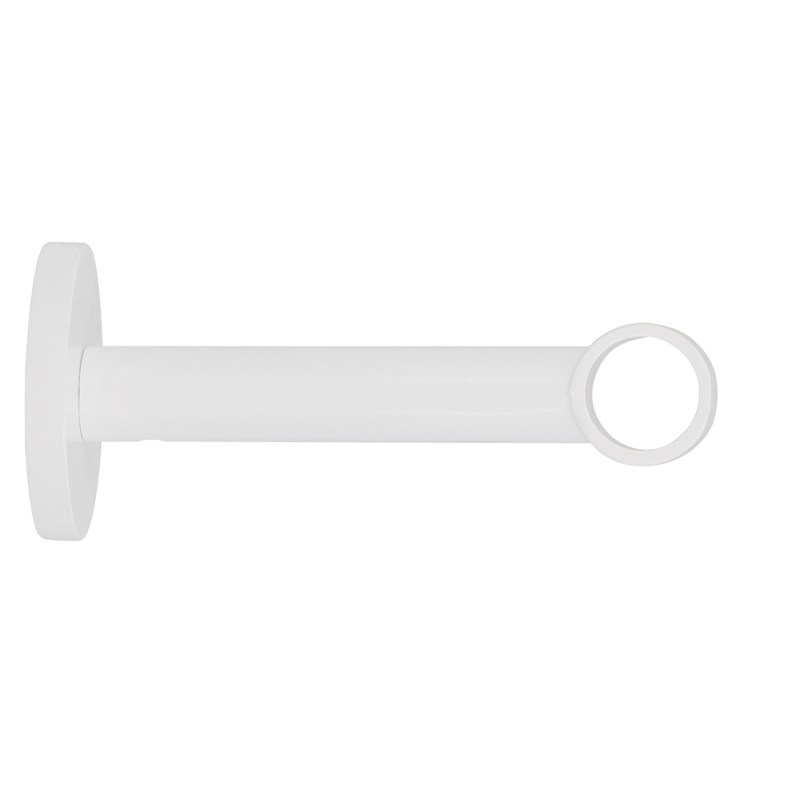 Support de tringle à oeil en métal blanc brillant Ø 16 mm x 9 cm MOBOIS