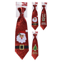 Cravate de Noël rouge 41 cm