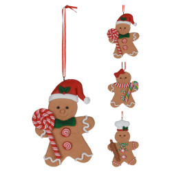 Bonhomme en pain d'épice à suspendre 12 cm