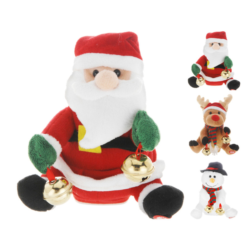 Peluche de Noël chantante 18 cm