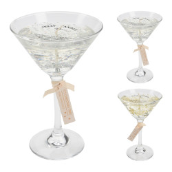 Bougie verre à cocktail transparent Ø 10 x 16 cm