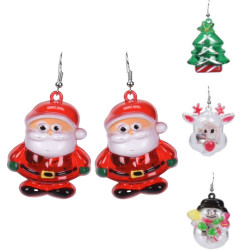 Paire de boucles d'oreilles de Noël LED Paire de boucles d'oreilles de Noël LED