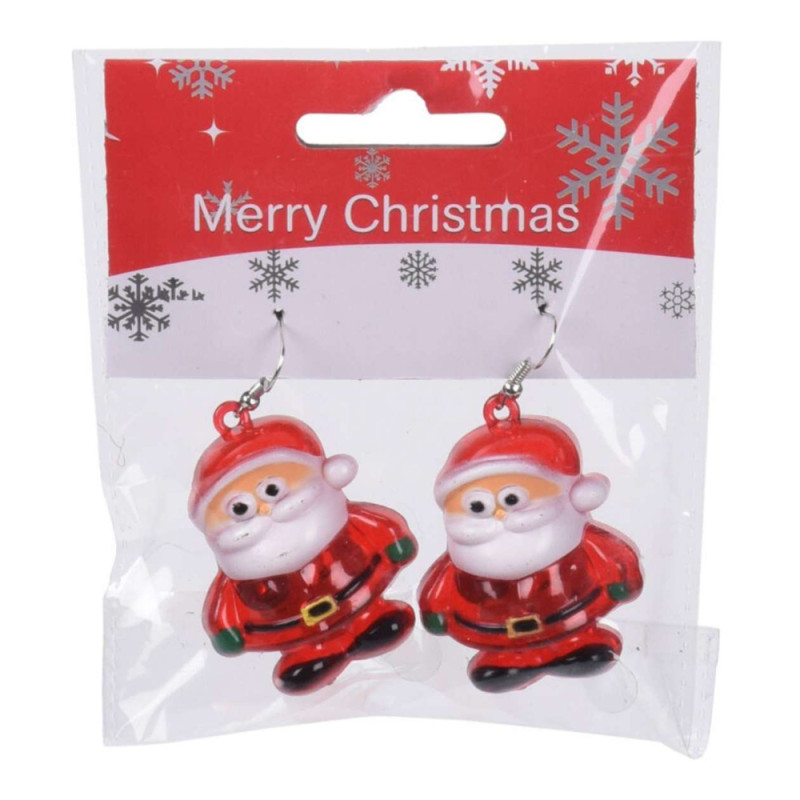 Paire de boucles d'oreilles de Noël LED Paire de boucles d'oreilles de Noël LED