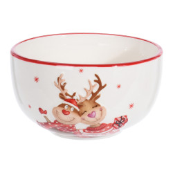 Bol de Noël avec renne Ø 12,5 x 7 cm