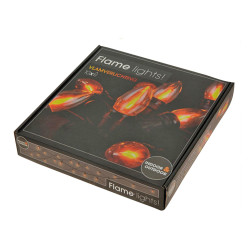 Guirlande de Noël intérieure et extérieure Lampe Flamme LED blanc chaud 5,5 m Guirlande de Noël intérieure et extérieure Lampe Flamme LED blanc chaud 5,5 m