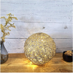 Sphère dorée LED blanc chaud Ø 20 cm Sphère dorée LED blanc chaud Ø 20 cm