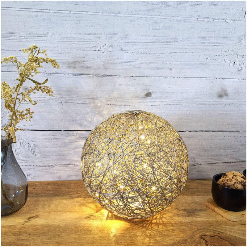 Sphère dorée LED blanc chaud Ø 20 cm Sphère dorée LED blanc chaud Ø 20 cm