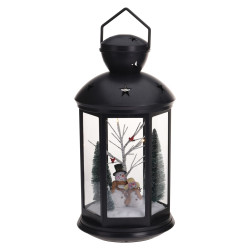 Lanterne avec scène de Noël LED Lanterne avec scène de Noël LED