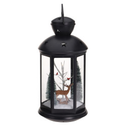 Lanterne avec scène de Noël LED Lanterne avec scène de Noël LED