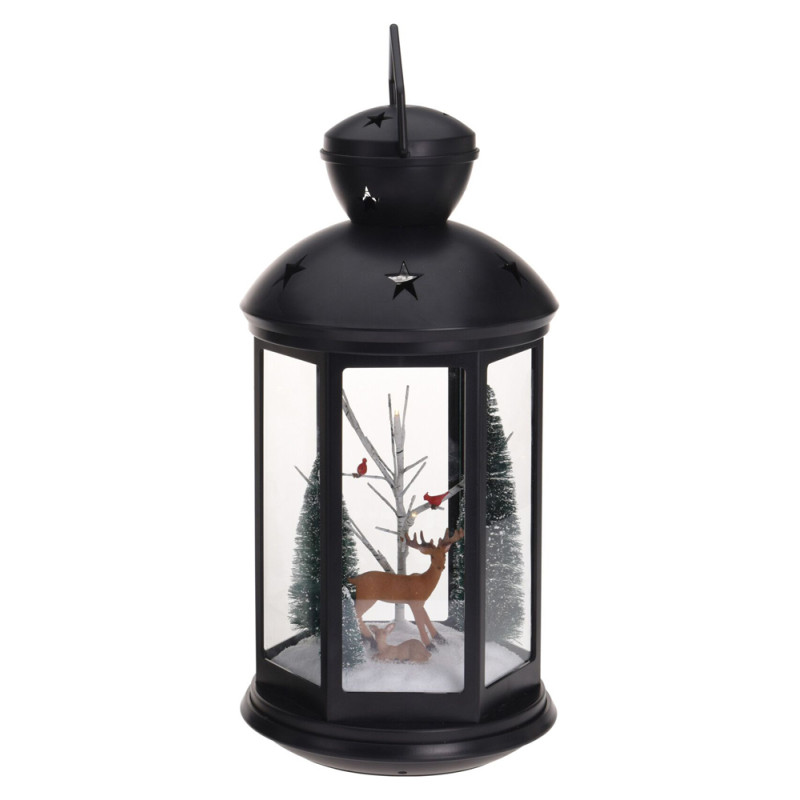 Lanterne avec scène de Noël LED Lanterne avec scène de Noël LED