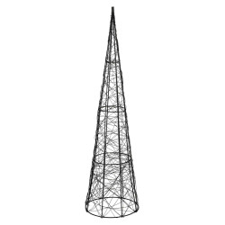 Cône en fer noir avec LED blanc chaud Ø 16 x 60 cm Cône en fer noir avec LED blanc chaud Ø 16 x 60 cm