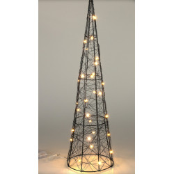 Cône en fer noir avec LED blanc chaud Ø 16 x 60 cm Cône en fer noir avec LED blanc chaud Ø 16 x 60 cm