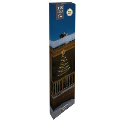 Sapin de Noël en fer noir avec LED blanc chaud 79 x 110 cm
