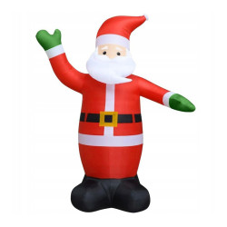 Père Noël gonflable LED blanc froid 4 m