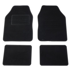 Jeu de tapis Malibu noir 4 pièces CARPOINT