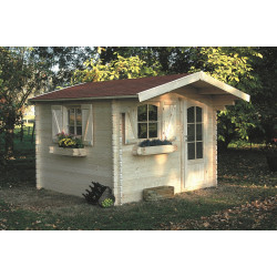 Abri de jardin en bois Chamonix 40 mm 2,98 x 2,98 m SOLID