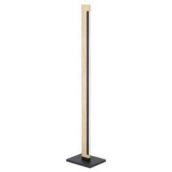 Lampadaire LED Camacho noir et brun dimmable 22 W EGLO