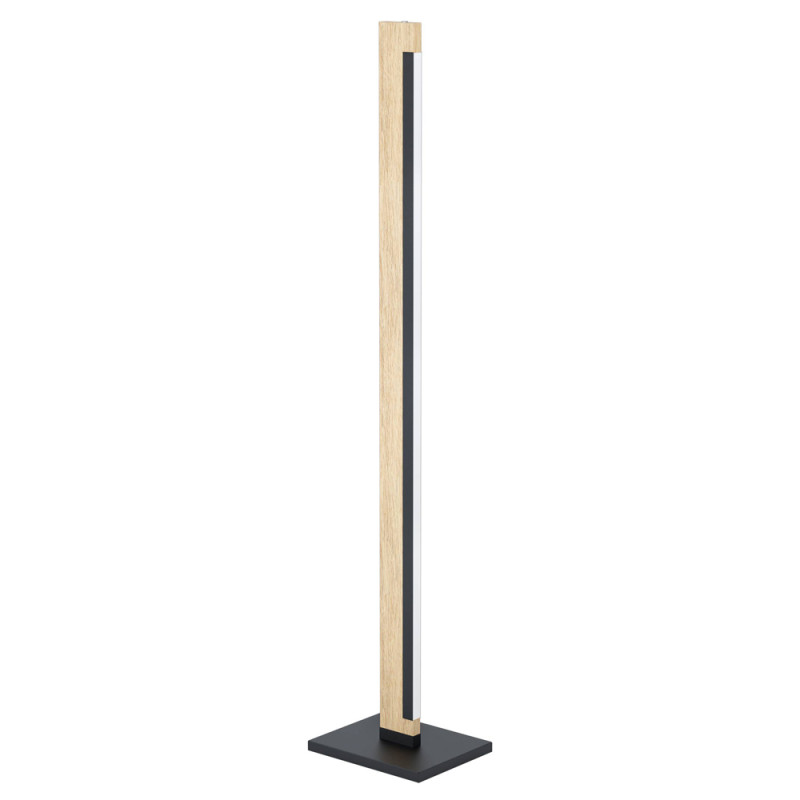 Lampadaire LED Camacho noir et brun dimmable 22 W EGLO