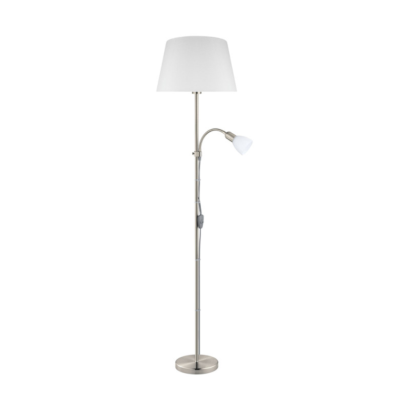 Lampadaire Conesa argent E27 60 W et E14 40 W