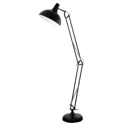 Lampadaire Borgillio noir E27 60 W EGLO