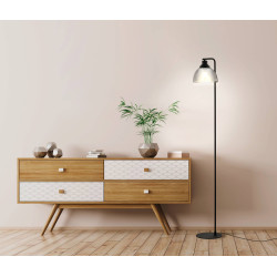 Lampadaire Beleser noir E27 60 W EGLO