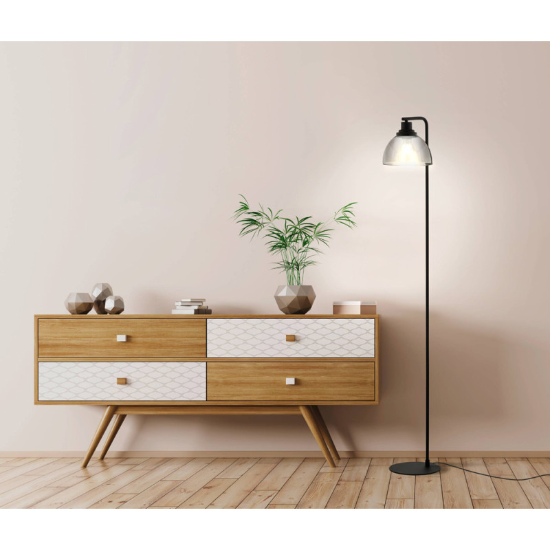 Lampadaire Beleser noir E27 60 W EGLO