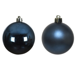 Boule de Noël en verre Ø 3,5 cm bleu nuit 16 pièces DECORIS Boule de Noël en verre Ø 3,5 cm bleu nuit 16 pièces DECORIS