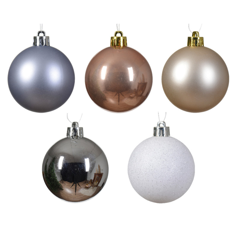 Set de boules de Noël incassables Ø 6 cm 30 pièces DECORIS Set de boules de Noël incassables Ø 6 cm 30 pièces DECORIS
