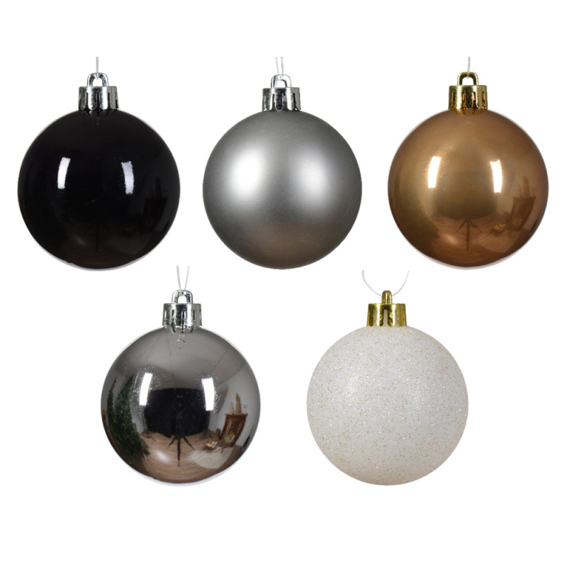 Set de boules de Noël incassables Ø 6 cm 30 pièces DECORIS