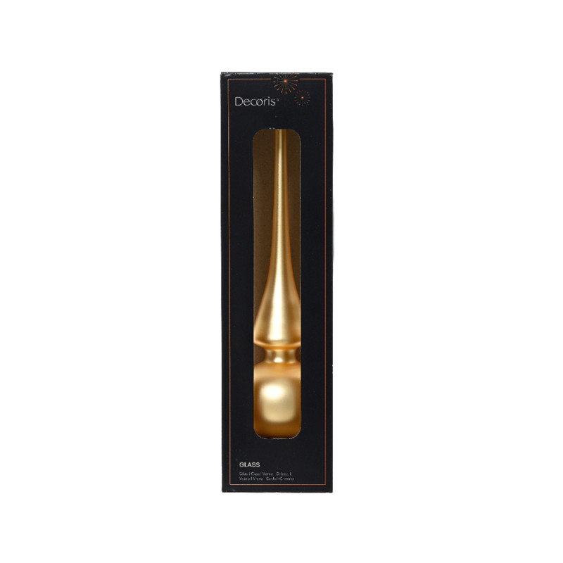 Cimier en verre Ø 6 x 26 cm or clair mat DECORIS Cimier en verre Ø 6 x 26 cm or clair mat DECORIS
