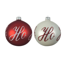Boule de Noël en verre Ø 8 cm Ho Ho DECORIS
