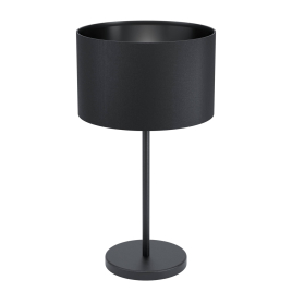 Lampe de table Maserlo 1 noire Ø 23 cm E27 40 W Eglo