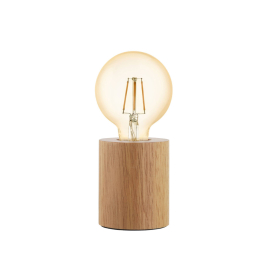 Lampe de table Turialdo bois clair E27 28 W EGLO