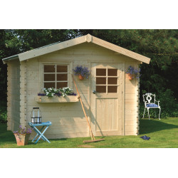 Abri de jardin en bois Sologne 28 mm 2,98 x 2,98 m | SOLID