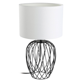 Lampe de table Nimlet noire et blanche Ø 30 cm E27 40 W EGLO