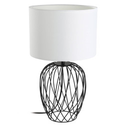 Lampe de table Nimlet noire et blanche Ø 30 cm E27 40 W EGLO