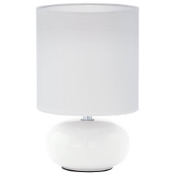Lampe de table Trondio blanche Ø 15 cm E14 40 W EGLO