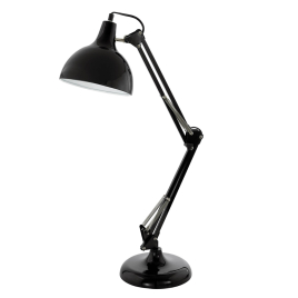Lampe de table Borgillio noire E27 40 W EGLO