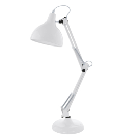 Lampe de table Borgillio blanche E27 40 W EGLO