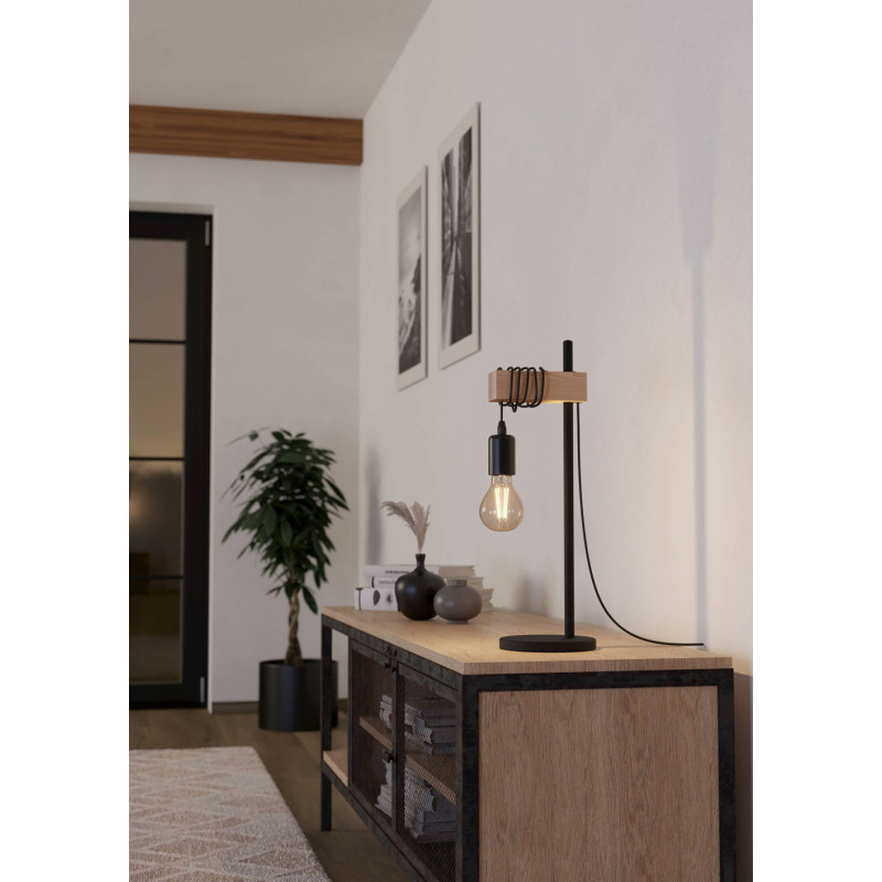 Lampe de table Townshend noire E27 10 W EGLO Lampe de table Townshend noire E27 10 W EGLO