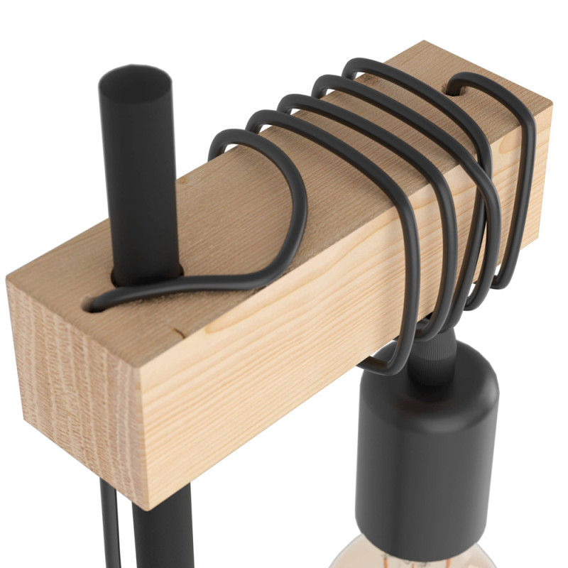 Lampe de table Townshend noire E27 10 W EGLO Lampe de table Townshend noire E27 10 W EGLO