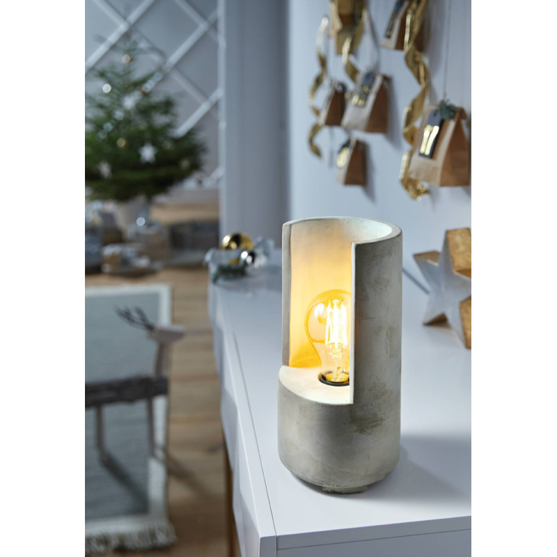 Lampe de table Lynton gris Ø 14 cm E27 60 W EGLO