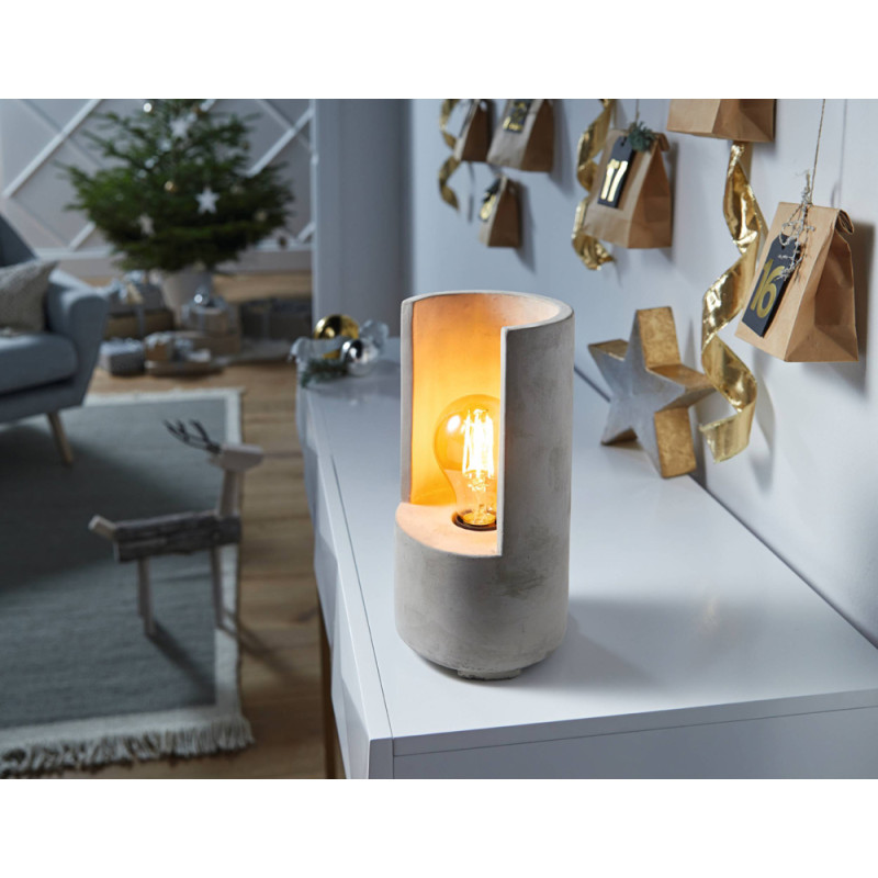 Lampe de table Lynton gris Ø 14 cm E27 60 W EGLO