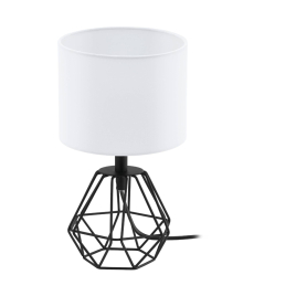 Lampe de table Carlton 2 noire et blanche Ø 16,5 cm E14 60 W EGLO
